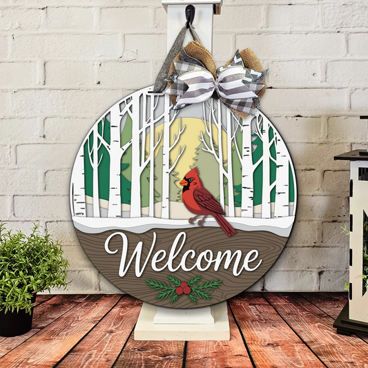 Welcome Cardinal | DIY Door or Tabletop Kit