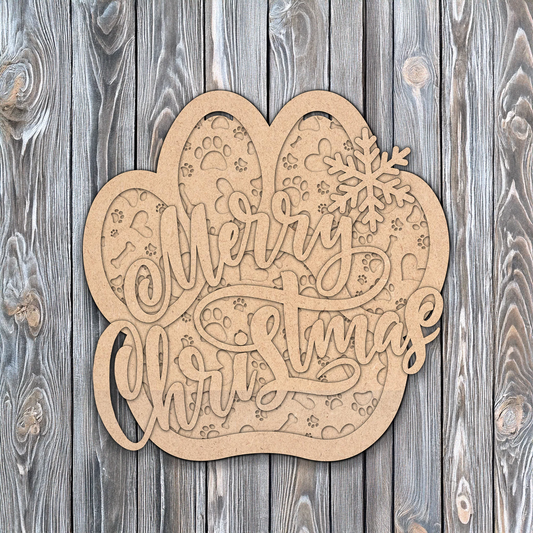 Merry "Paw" Christmas | DIY Door or Tabletop Kit
