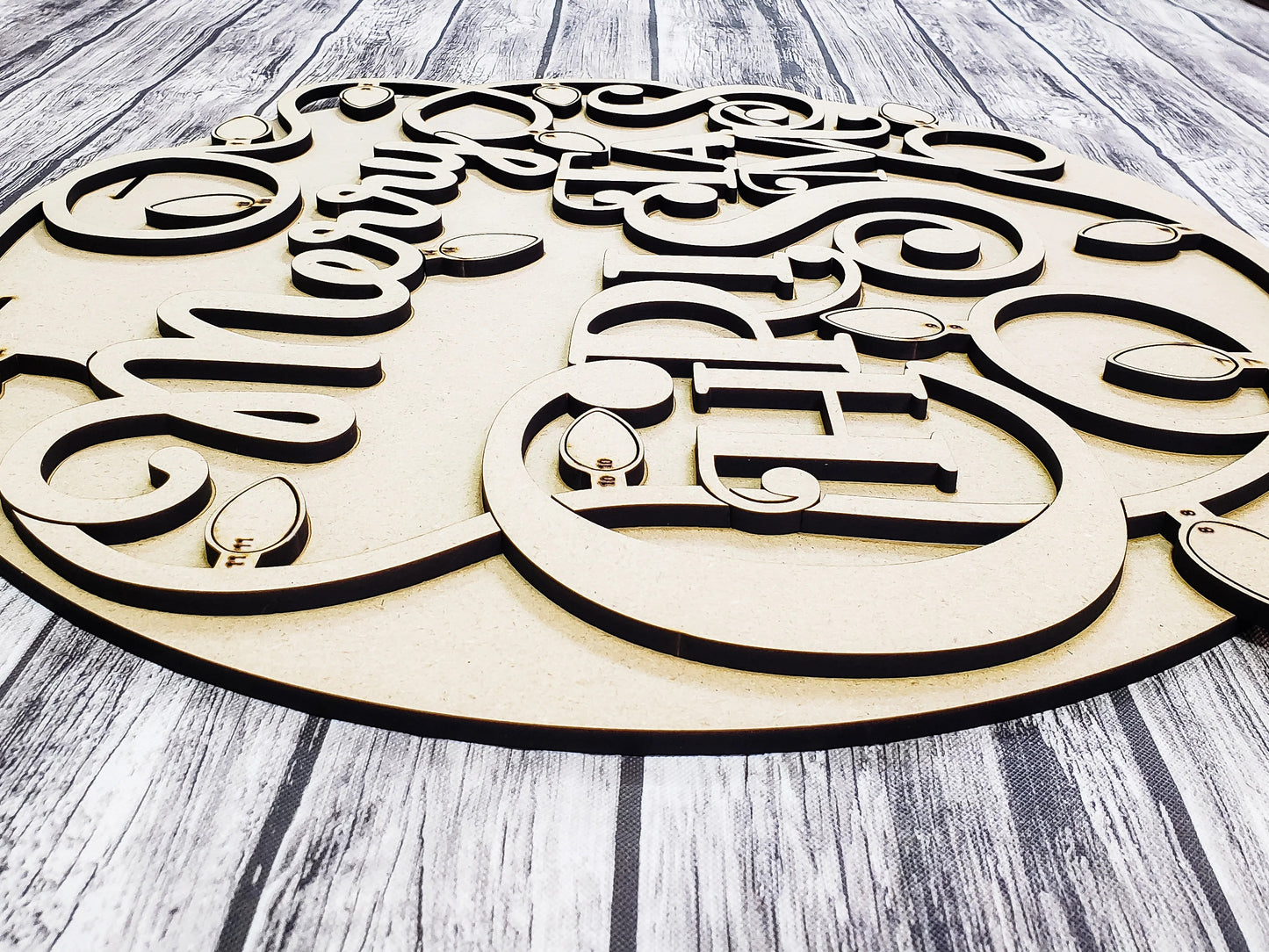 Merry Christmas Lights | DIY Door or Tabletop Kit