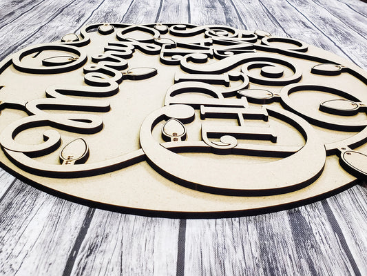 Merry Christmas Lights | DIY Door or Tabletop Kit