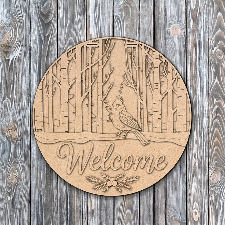Welcome Cardinal | DIY Door or Tabletop Kit