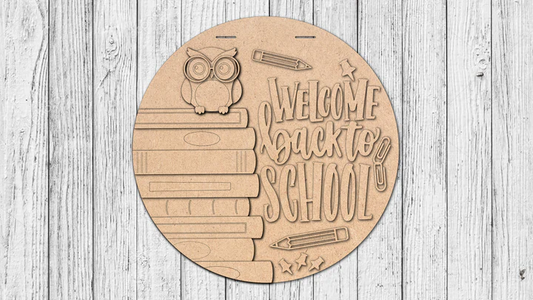 Welcome Back to School (Owl) | DIY Door or Tabletop Kit